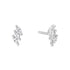 Silver Triple Marquise Stud Earrings